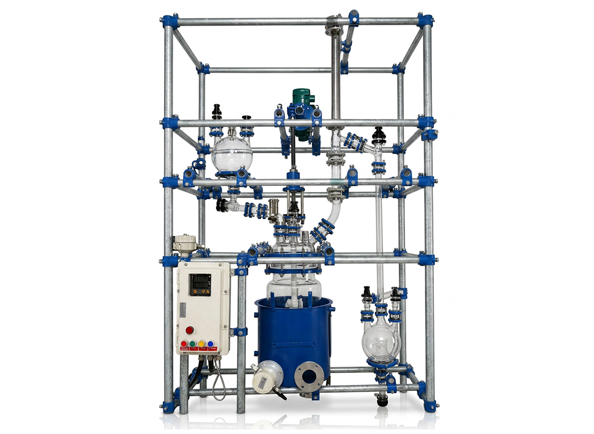 Glass pilot plant assembly